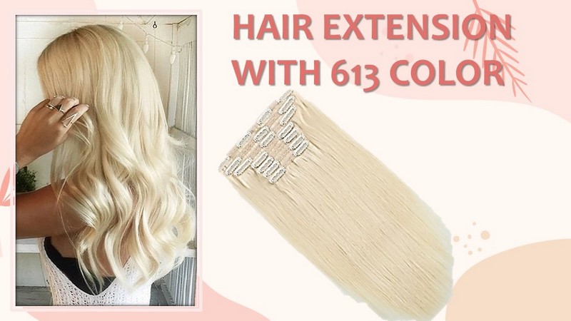Human Hair Extension in 613 color