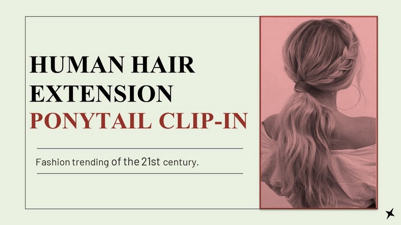 Human Hair Extension Ponytail Clip-in